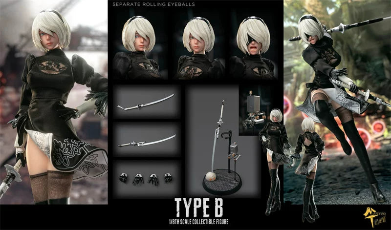 Master team 1/6 mttoys019 2B NIER: automata double-headed edition action figure-9
