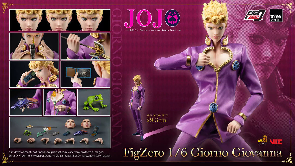 THREEZERO 1/6 JOJOBizarre Adventure golden wind Giorno Jobana In‑Stock