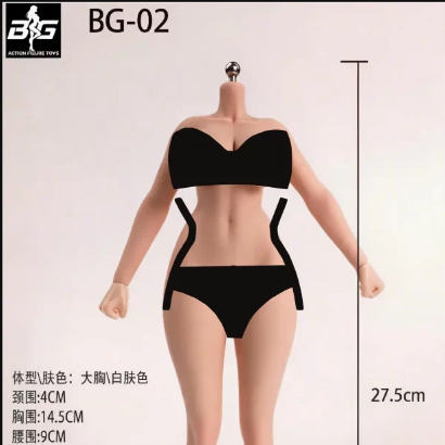 Action figure toys 1/6 platinum silicone steel bone movable female body-3
