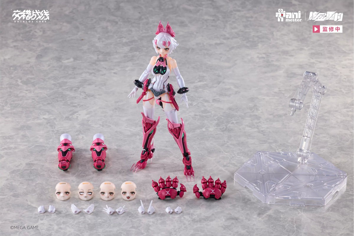 Nuclear gold reconstruction interleaved front 1/12 machine girl red lynx assemble action figure deposit-6