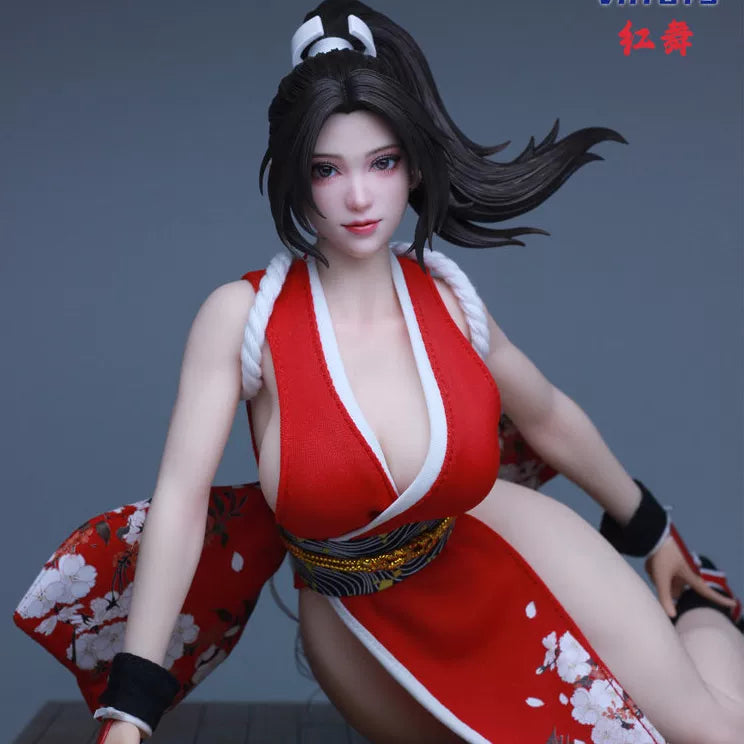 VHTOYS 1/6 red dance Female head sculpt with movable eyes  VH002 In‑Stock-2