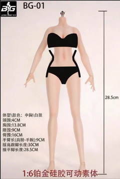 Action figure toys 1/6 platinum silicone steel bone movable female body-6