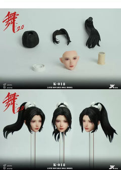 JKTOYS 1/6 fighting beauty head sculpt dance 2.0 upgraded version movable eyes k-018 deposit-6