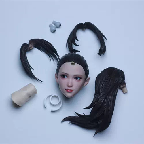 VHTOYS 1/6 red dance Female head sculpt with movable eyes  VH002 In‑Stock-3